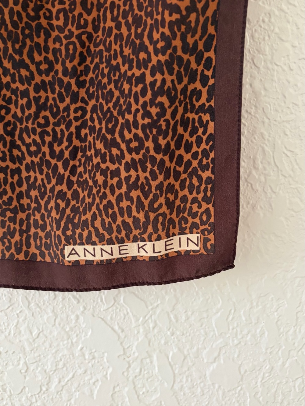 Anne Klein Silk Leopard Print Long Scarf, Classic, Quiet Luxury, Old Money, EUC - Picture 3 of 6